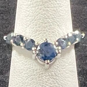 Iolite 7-Stone Sterling Silver Ring